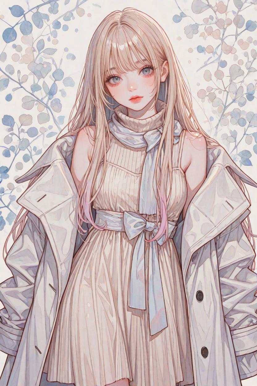 高領削肩長洋裝