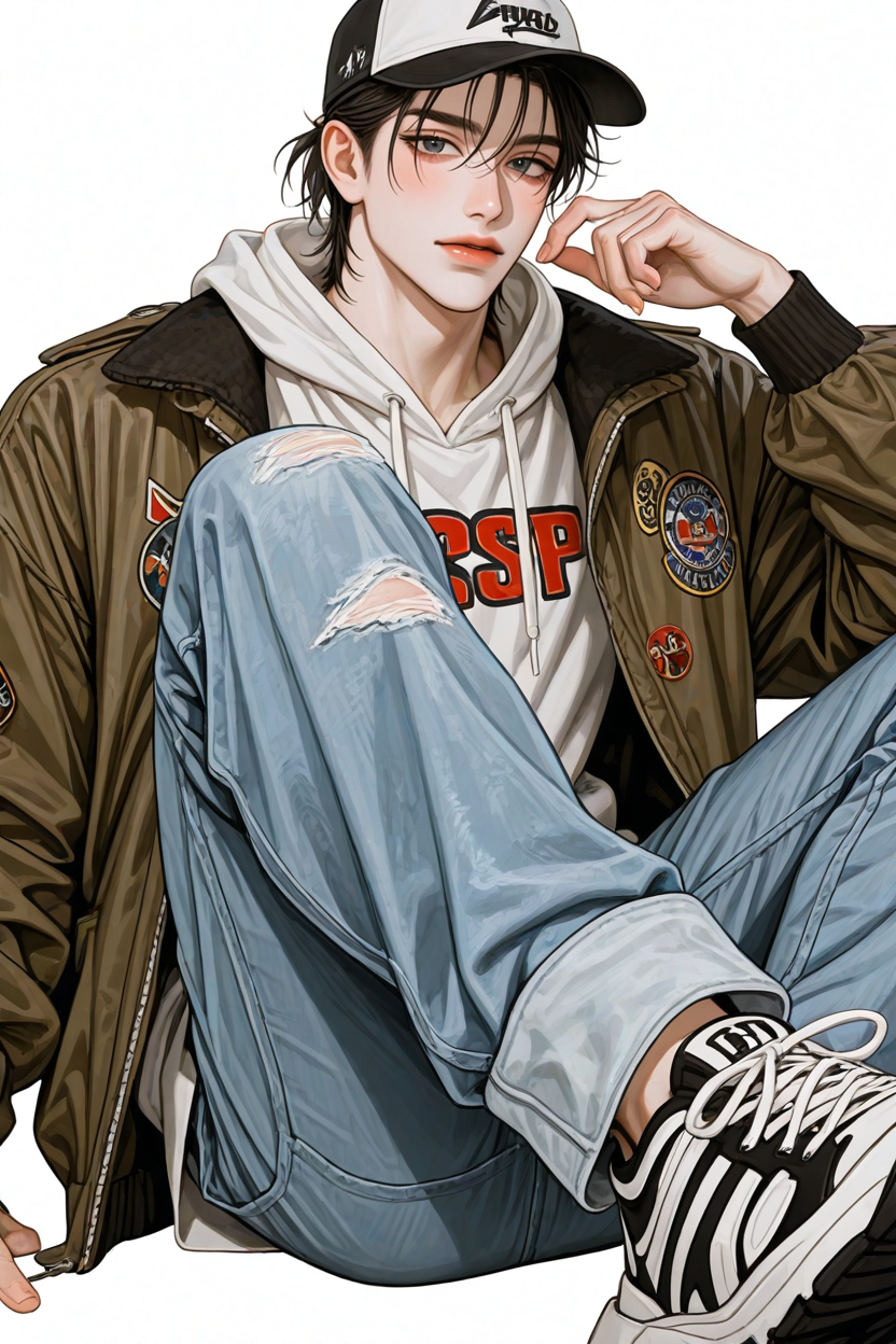 飛行外套×丹寧工裝褲